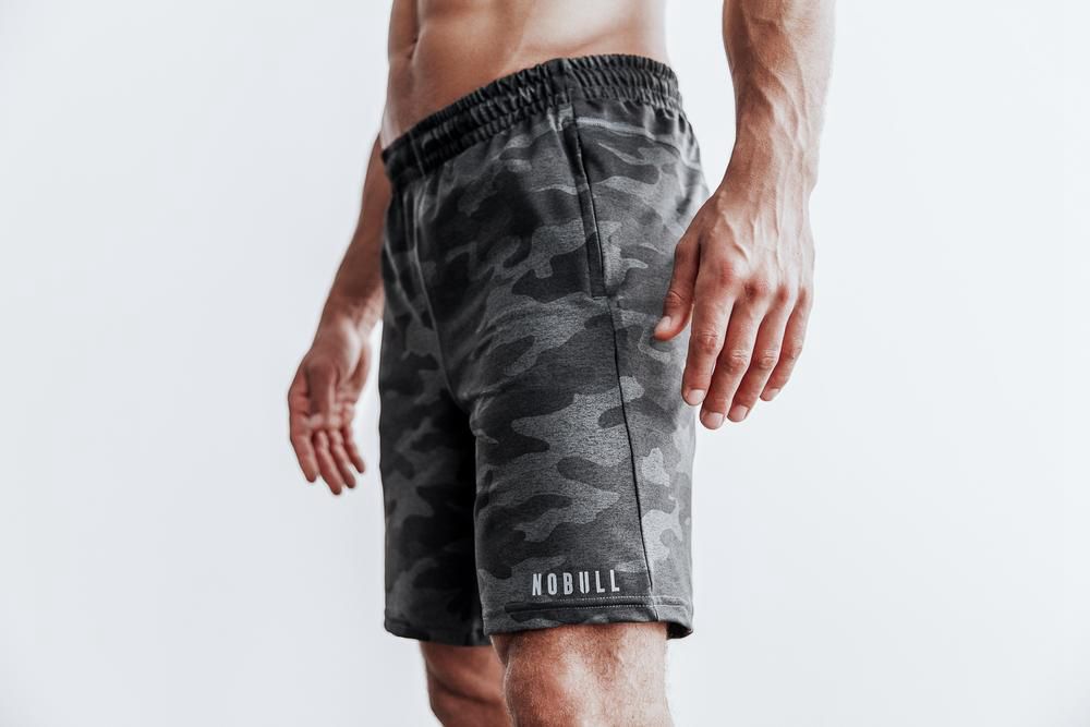 Shorts NOBULL Homme Grise Camouflage - NOBULL Knit Runner 8.5",France (9126-OZDFT)